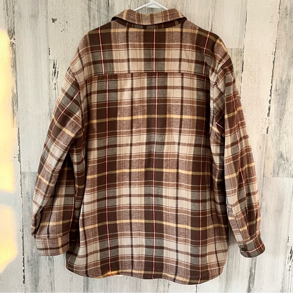 Woolrich Men’s Long Sleeve Snap Closure Shirt Jacket Size XL Plaid British Tan - Picture 10 of 10